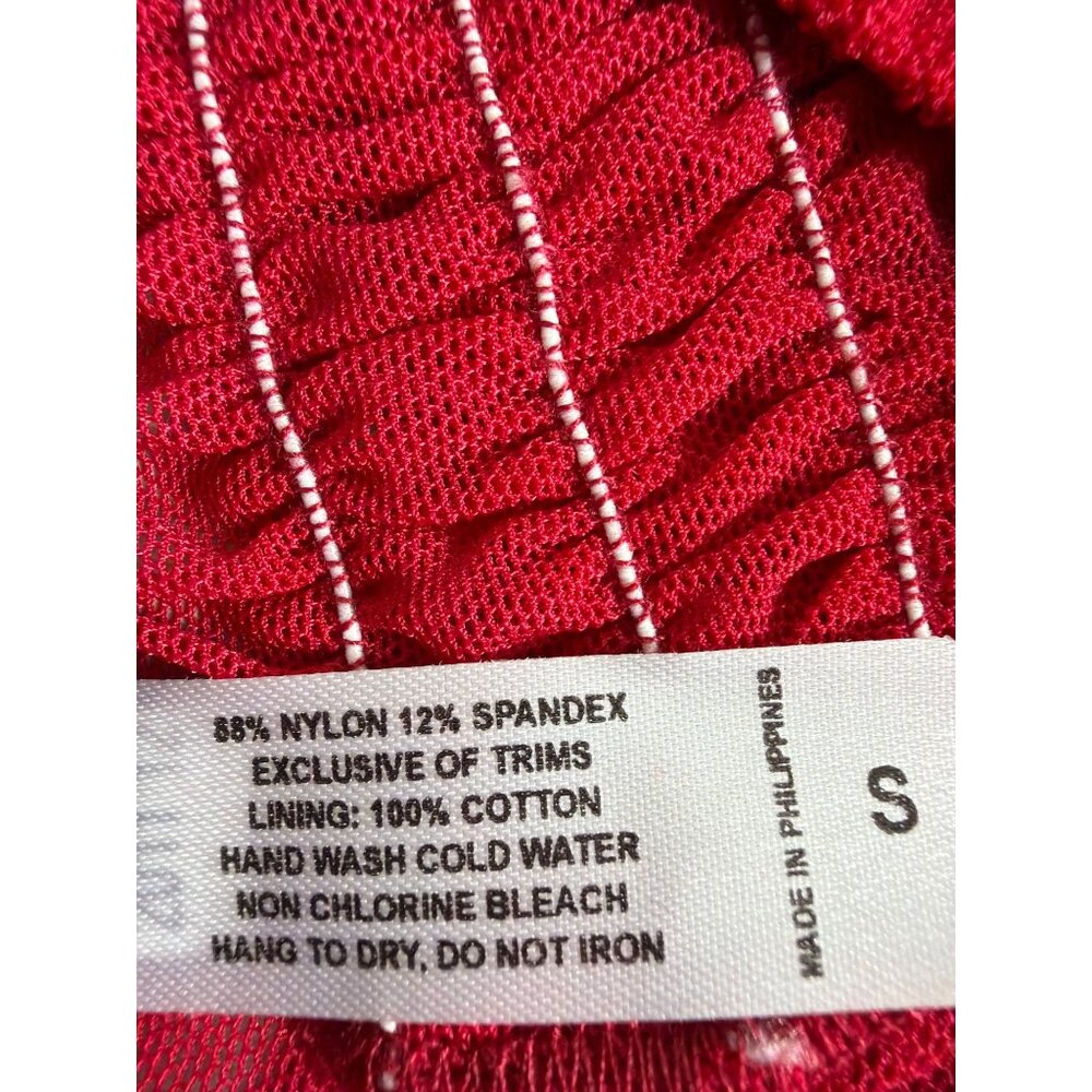 Seduction By Fredericks Of Hollywood Red Ruffle Boyshort Panties Size S Nylon & - Picture 4 of 10